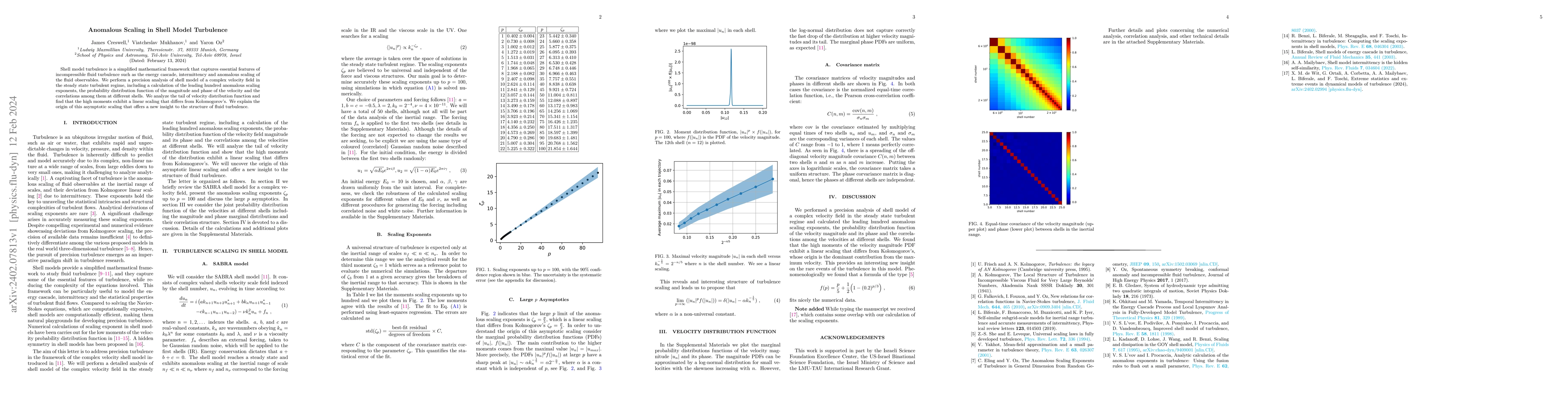 Thumbnail for Anomalous scaling in shell model turbulence