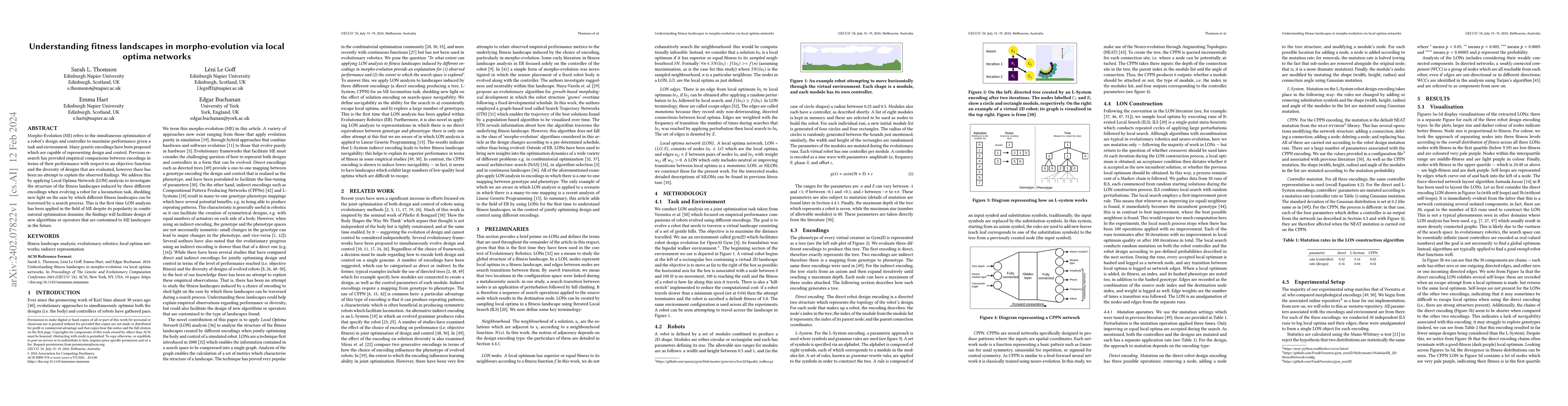 Thumbnail for Understanding fitness landscapes in morpho-evolution via local optima
  networks