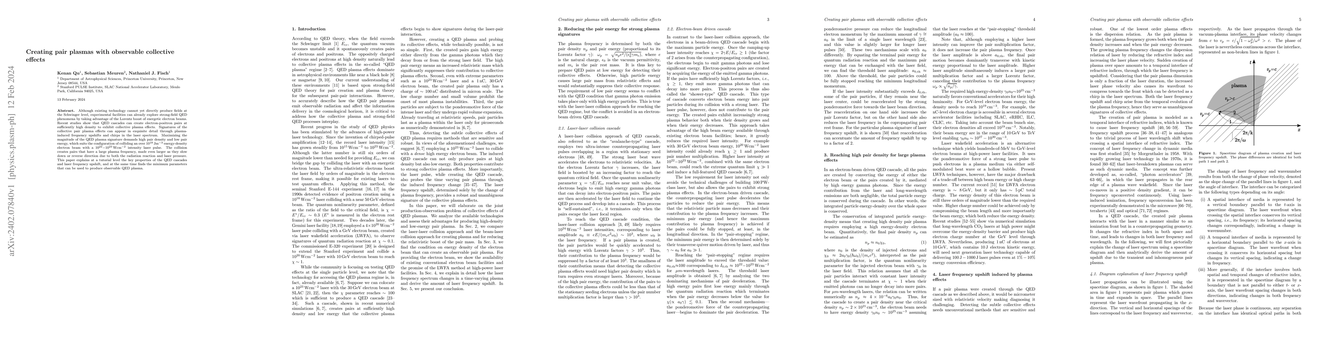 Thumbnail for Creating pair plasmas with observable collective effects