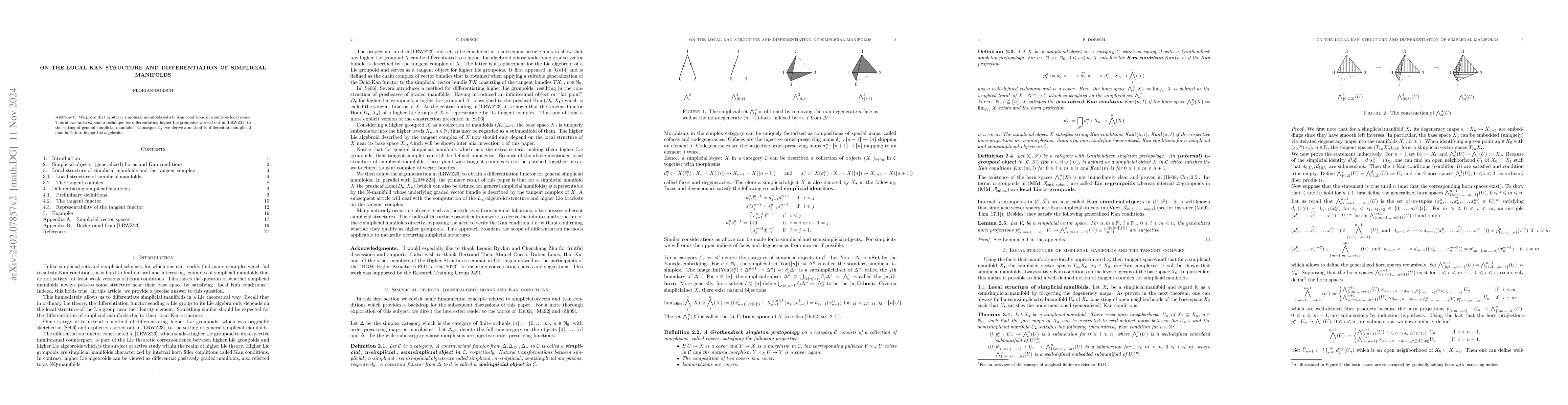 Thumbnail for Differentiation of simplicial manifolds I