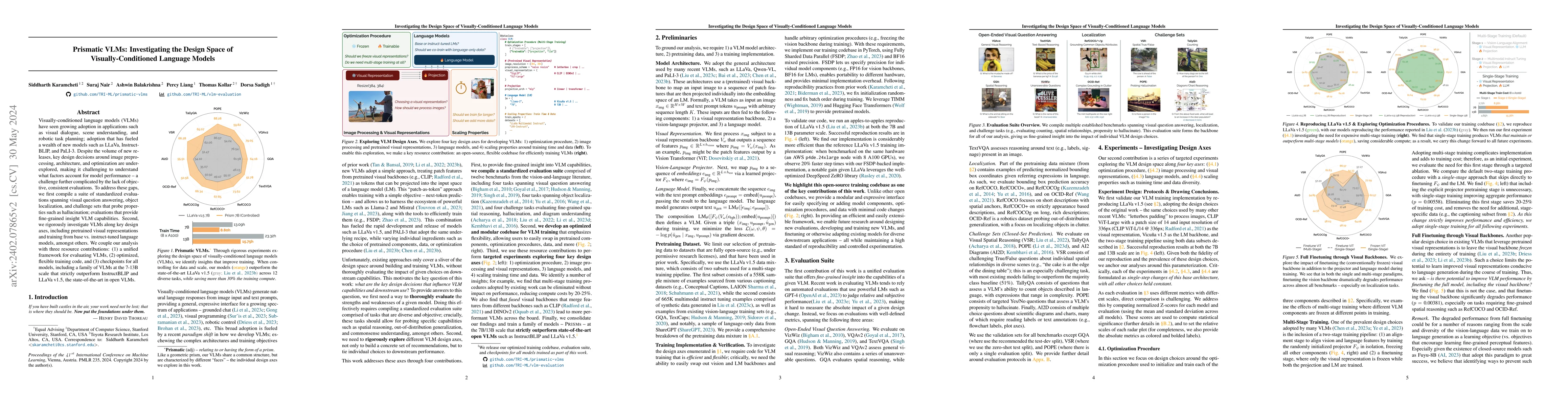 Thumbnail for Prismatic VLMs: Investigating the Design Space of Visually-Conditioned
  Language Models