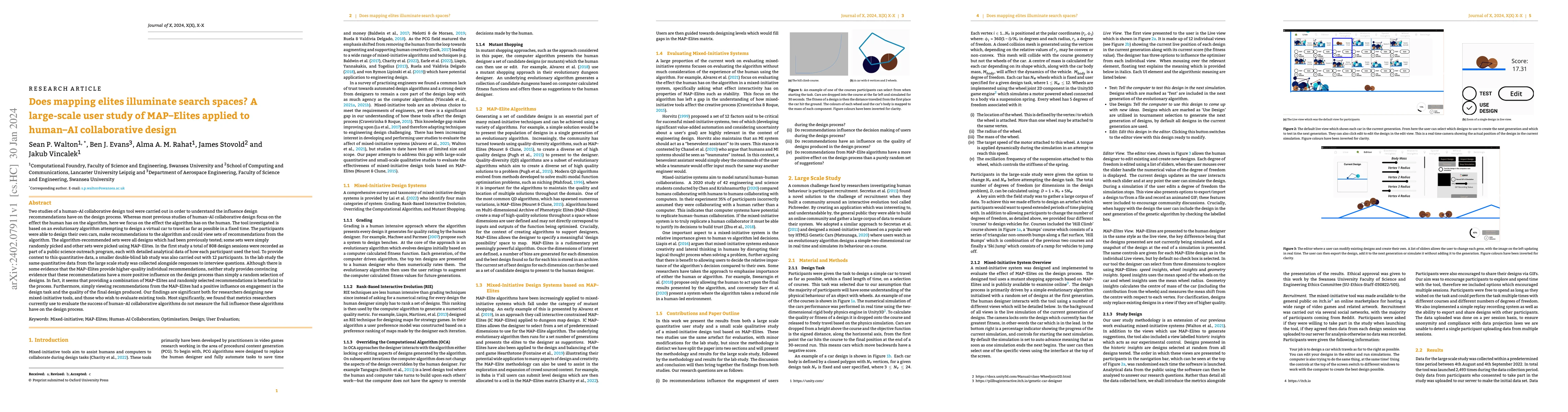 Thumbnail for Does mapping elites illuminate search spaces? A large-scale user study
  of MAP--Elites applied to human--AI collaborative design