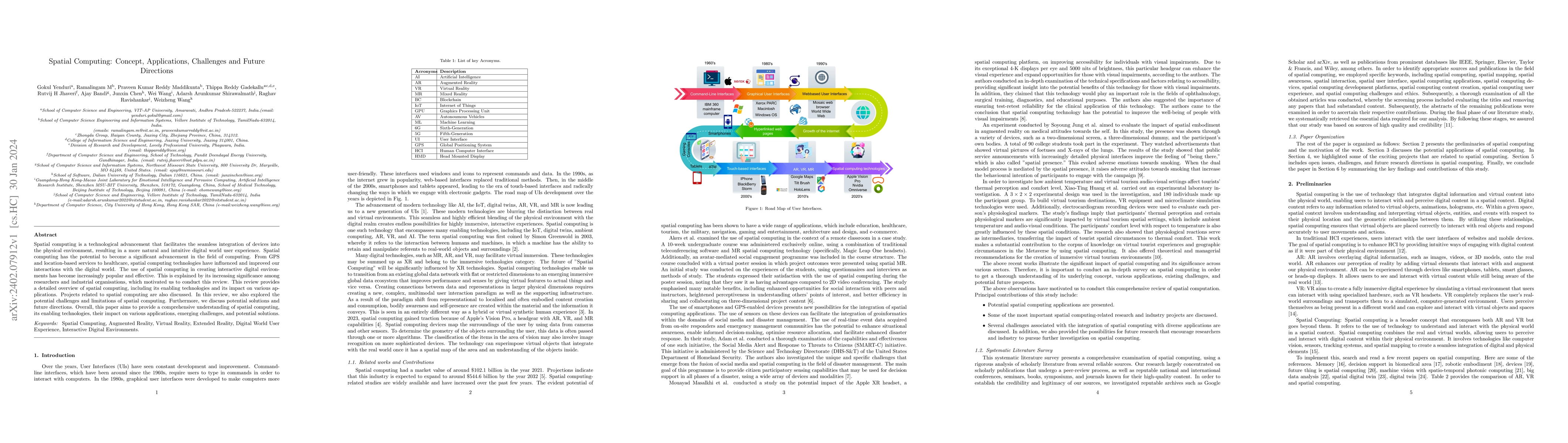 Thumbnail for Spatial Computing: Concept, Applications, Challenges and Future
  Directions