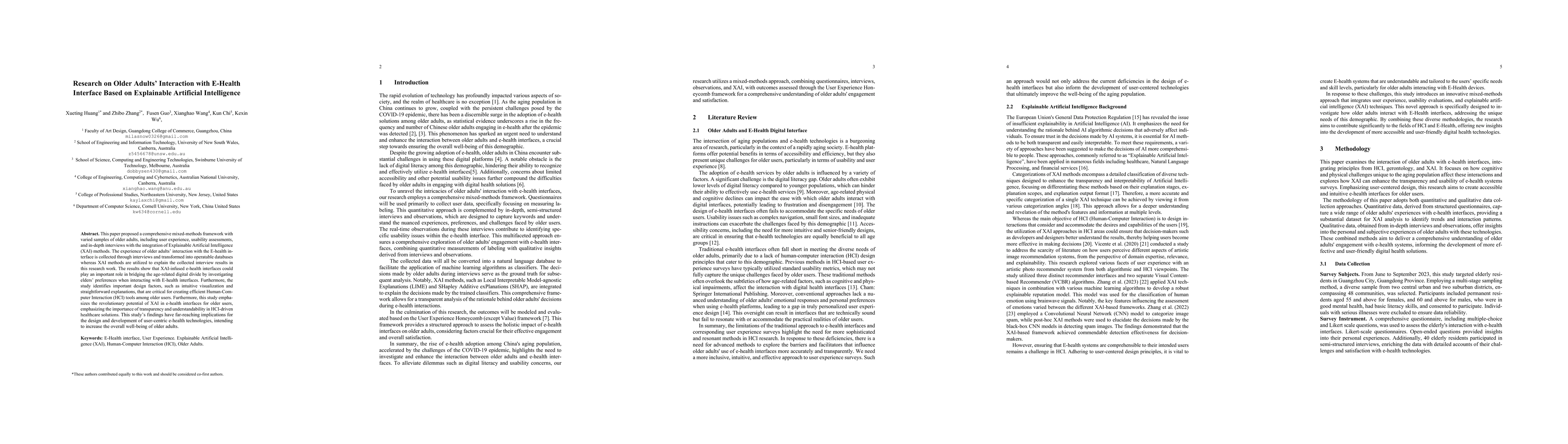 Thumbnail for Research on Older Adults' Interaction with E-Health Interface Based on
  Explainable Artificial Intelligence