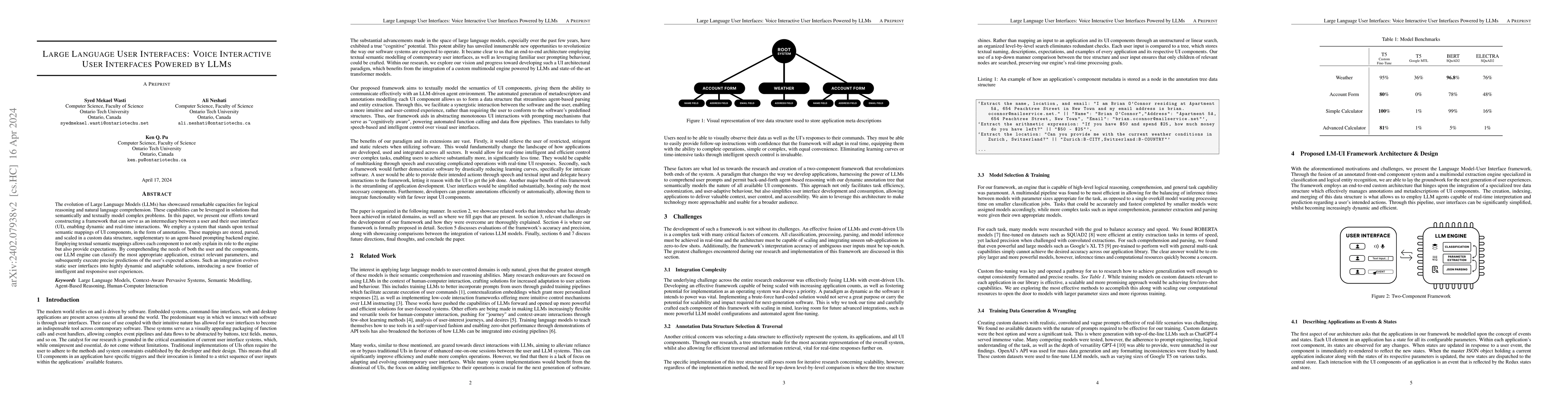 Thumbnail for Large Language User Interfaces: Voice Interactive User Interfaces
  powered by LLMs