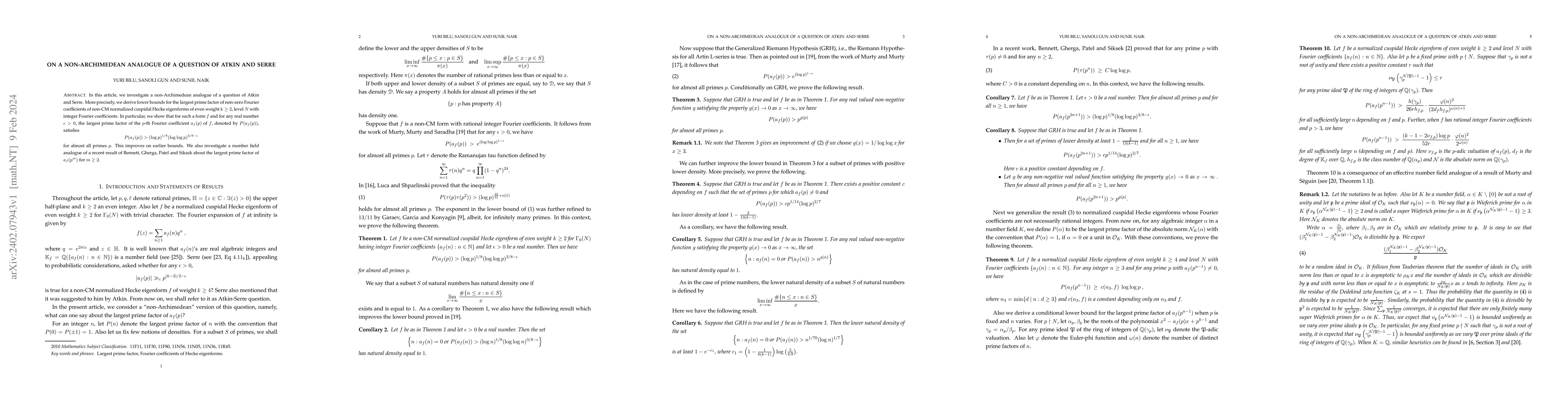 Thumbnail for On a non-Archimedean analogue of a question of Atkin and Serre