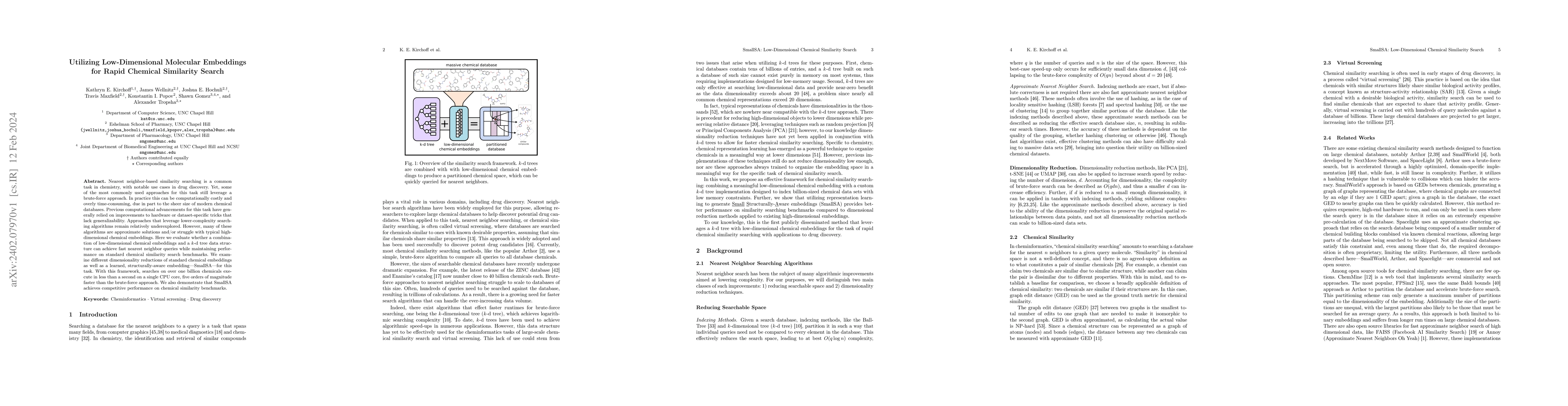 Thumbnail for Utilizing Low-Dimensional Molecular Embeddings for Rapid Chemical
  Similarity Search