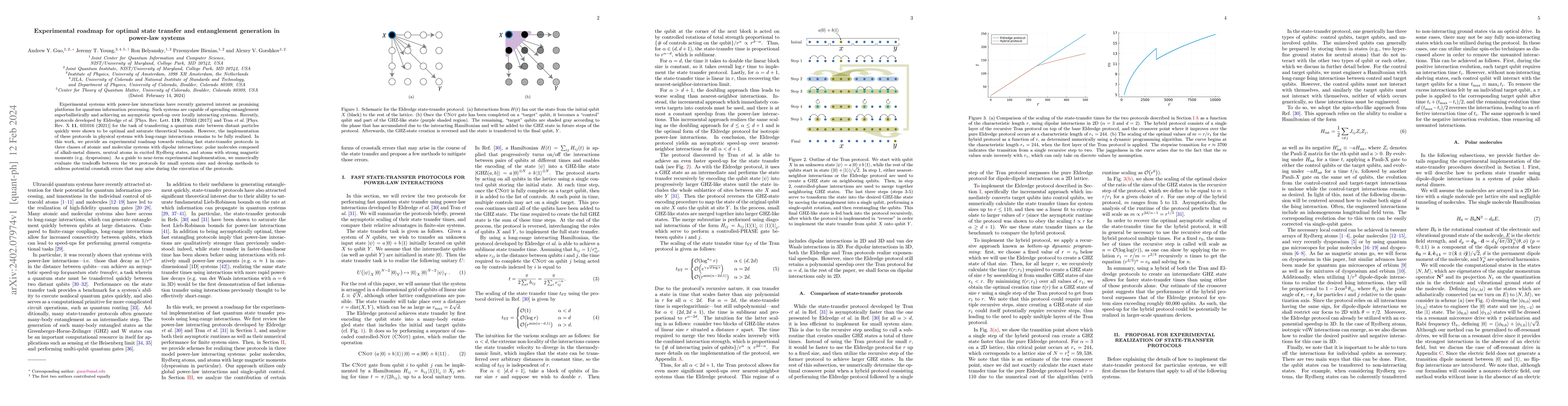 Thumbnail for Experimental roadmap for optimal state transfer and entanglement
  generation in power-law systems