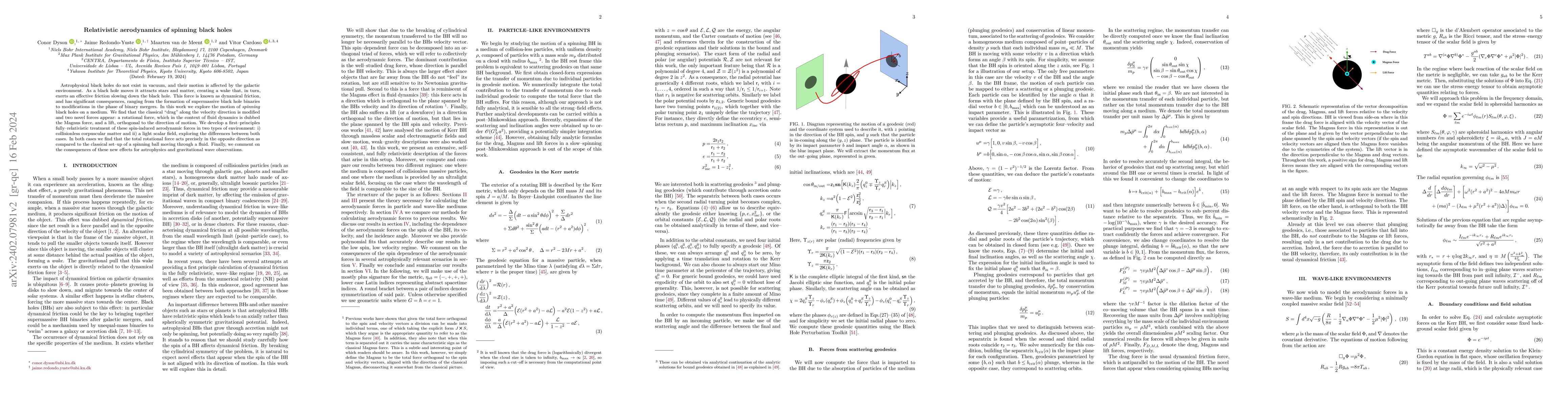 Thumbnail for Relativistic aerodynamics of spinning black holes