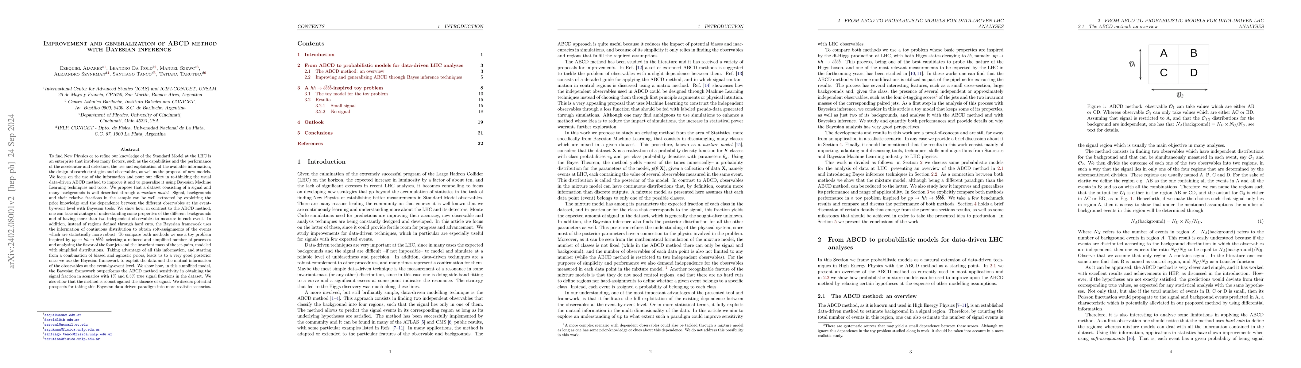 Thumbnail for Improvement and generalization of ABCD method with Bayesian inference