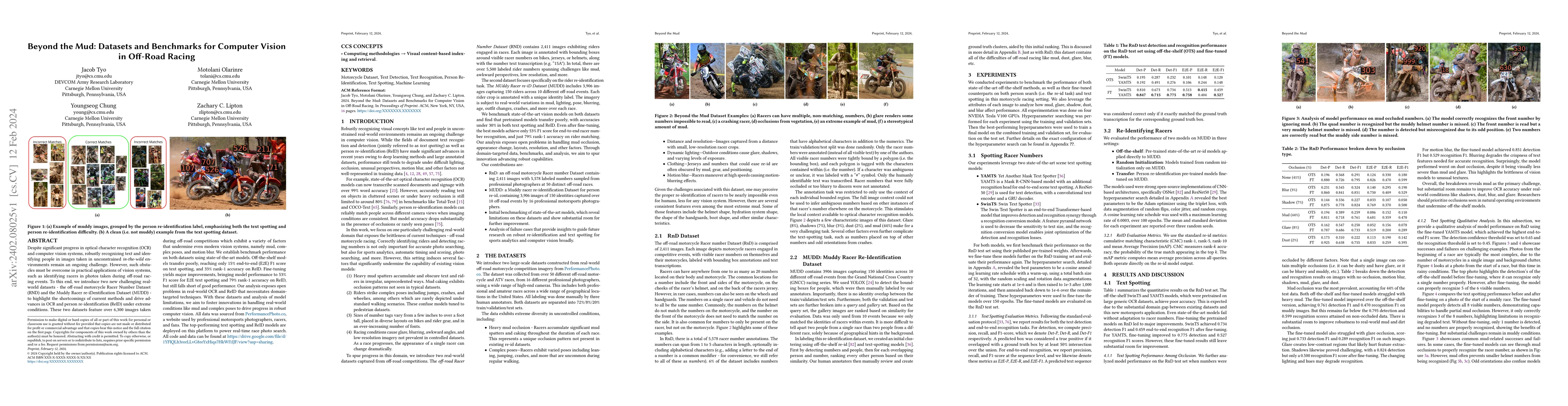 Thumbnail for Beyond the Mud: Datasets and Benchmarks for Computer Vision in Off-Road
  Racing