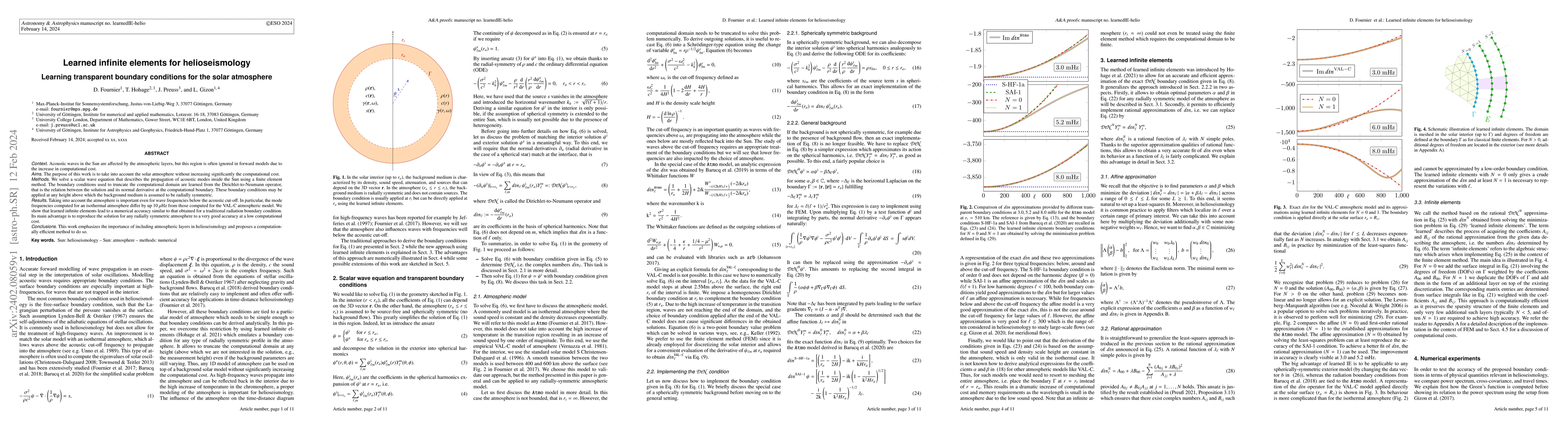 Thumbnail for Learned infinite elements for helioseismology -- Learning transparent
  boundary conditions for the solar atmosphere