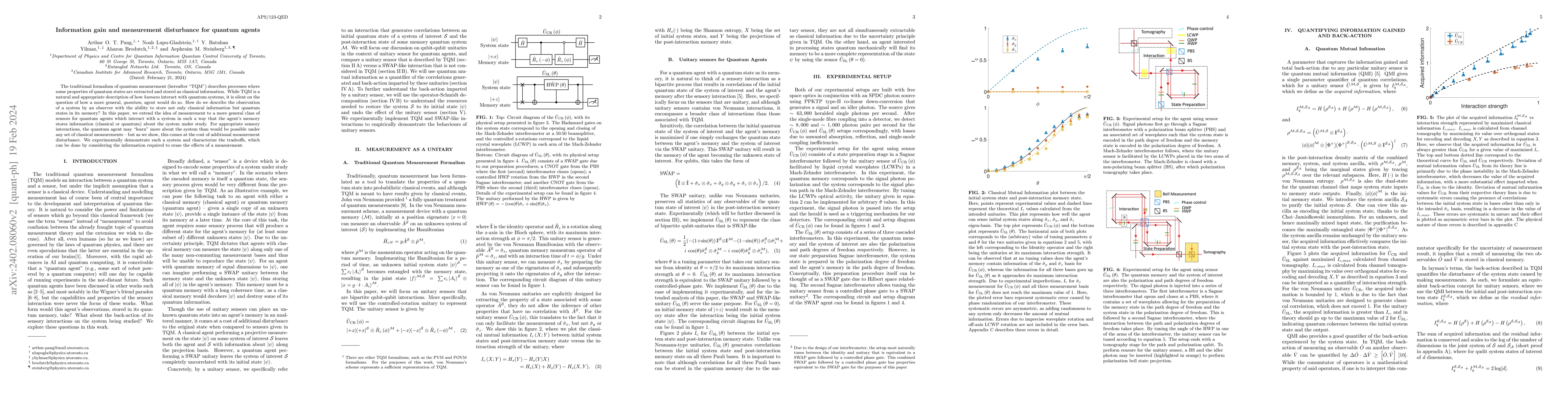 Thumbnail for Information gain and measurement disturbance for quantum agents