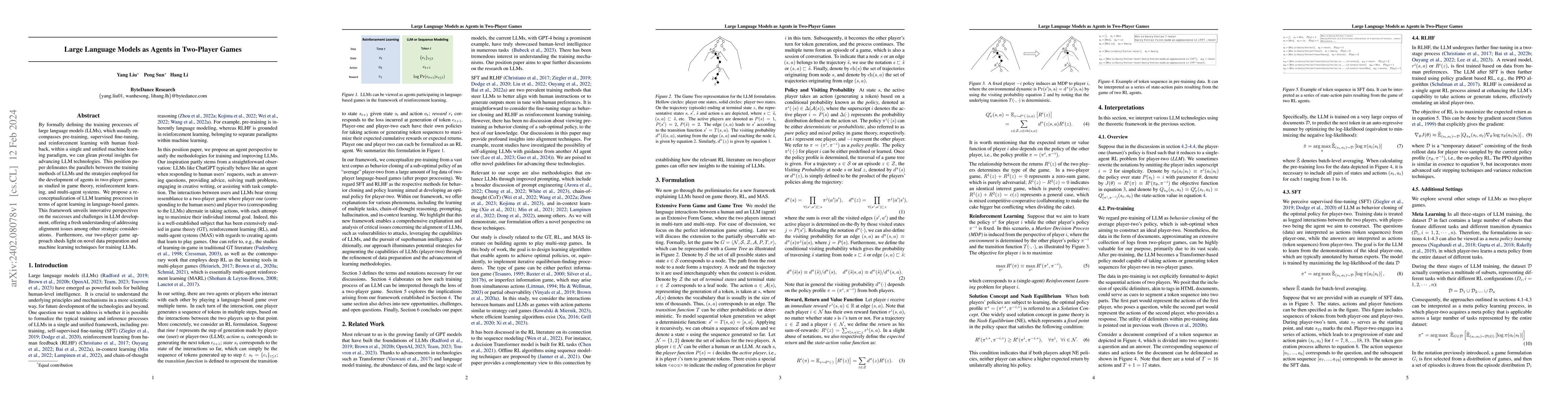 Thumbnail for Large Language Models as Agents in Two-Player Games