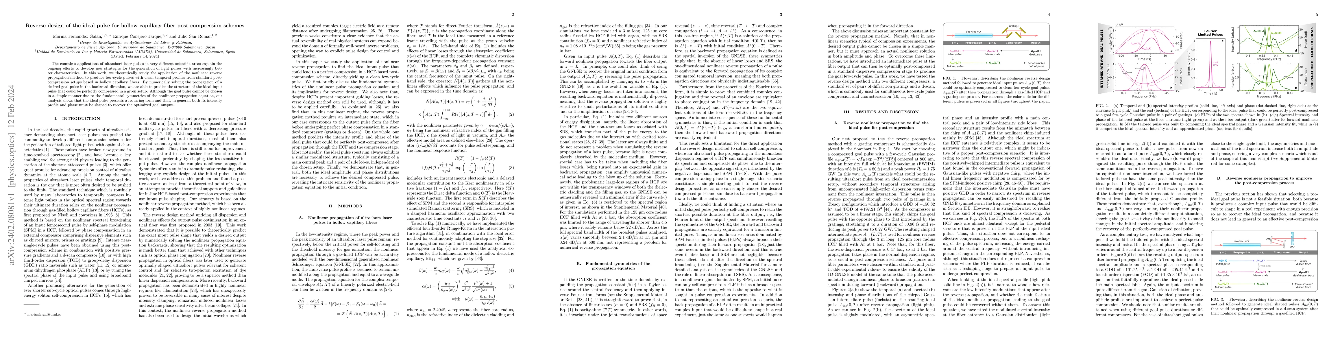 Thumbnail for Reverse design of the ideal pulse for hollow capillary fiber
  post-compression schemes