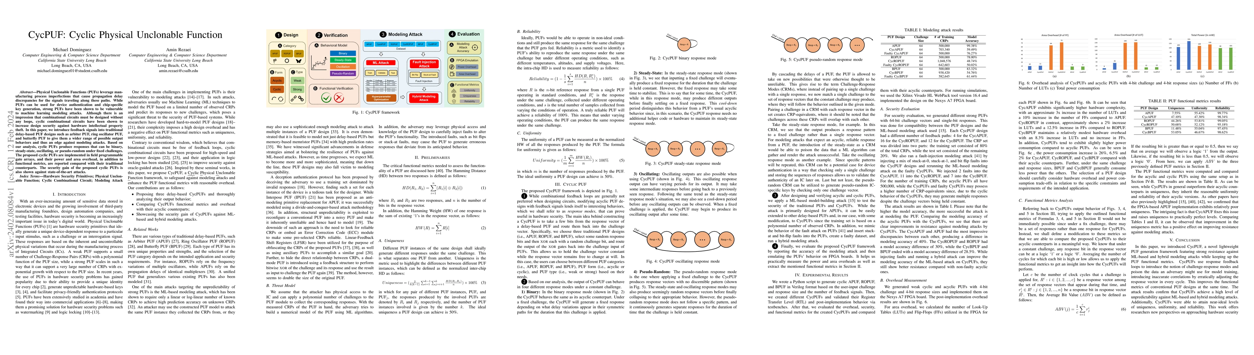 Thumbnail for CycPUF: Cyclic Physical Unclonable Function