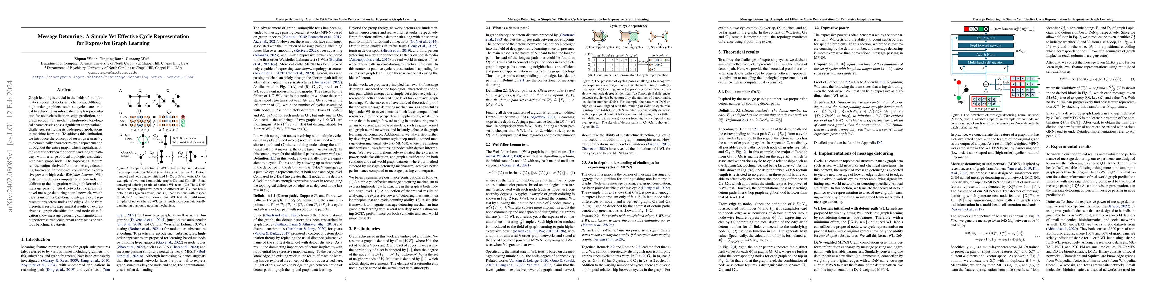 Thumbnail for Message Detouring: A Simple Yet Effective Cycle Representation for
  Expressive Graph Learning