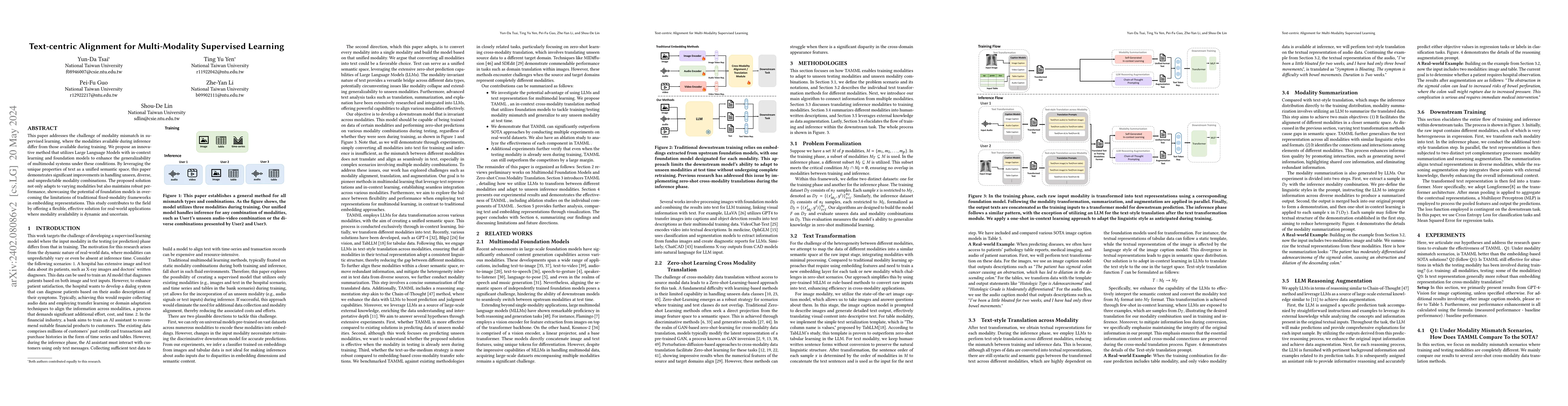 Thumbnail for Text-centric Alignment for Multi-Modality Learning