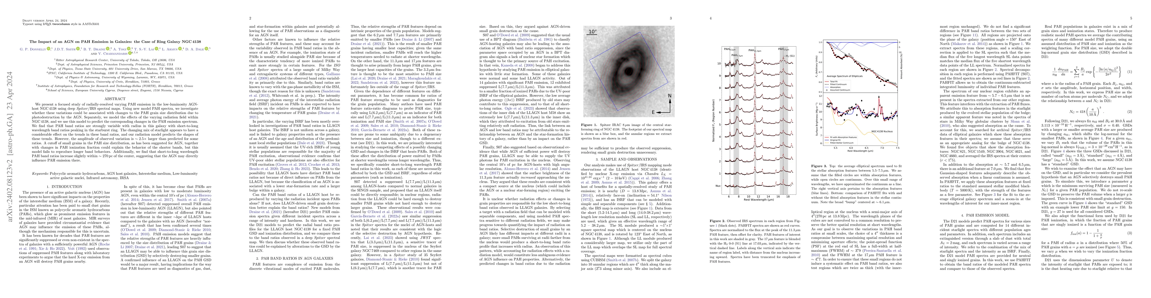 Thumbnail for The Impact of an AGN on PAH Emission in Galaxies: the Case of Ring
  Galaxy NGC 4138