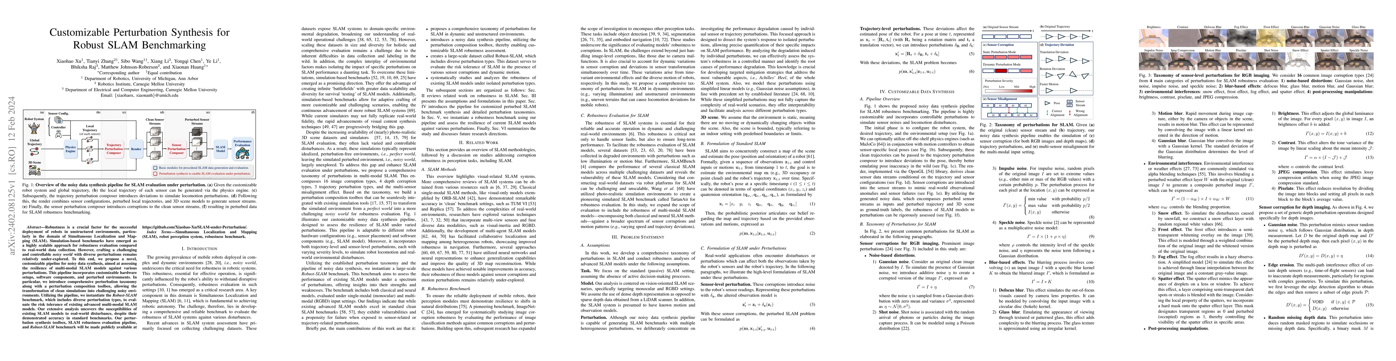 Thumbnail for Customizable Perturbation Synthesis for Robust SLAM Benchmarking