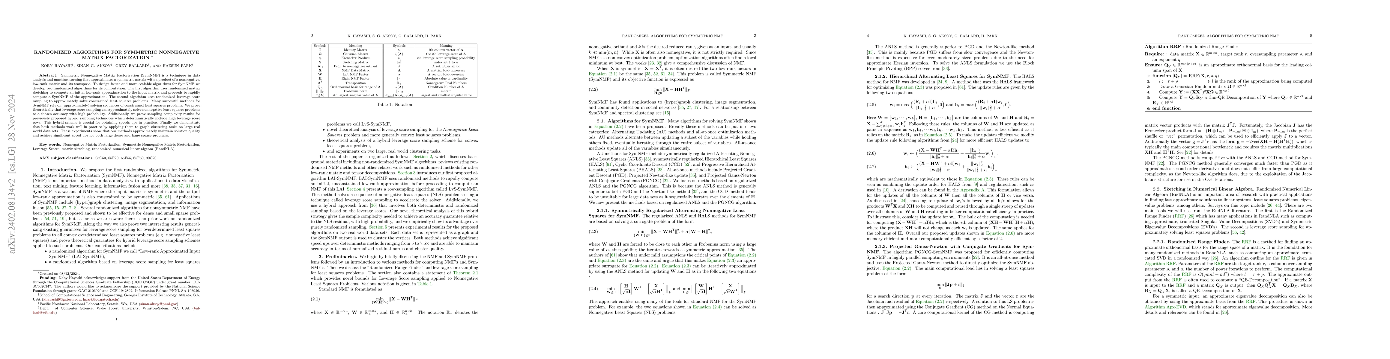 Thumbnail for Randomized Algorithms for Symmetric Nonnegative Matrix Factorization