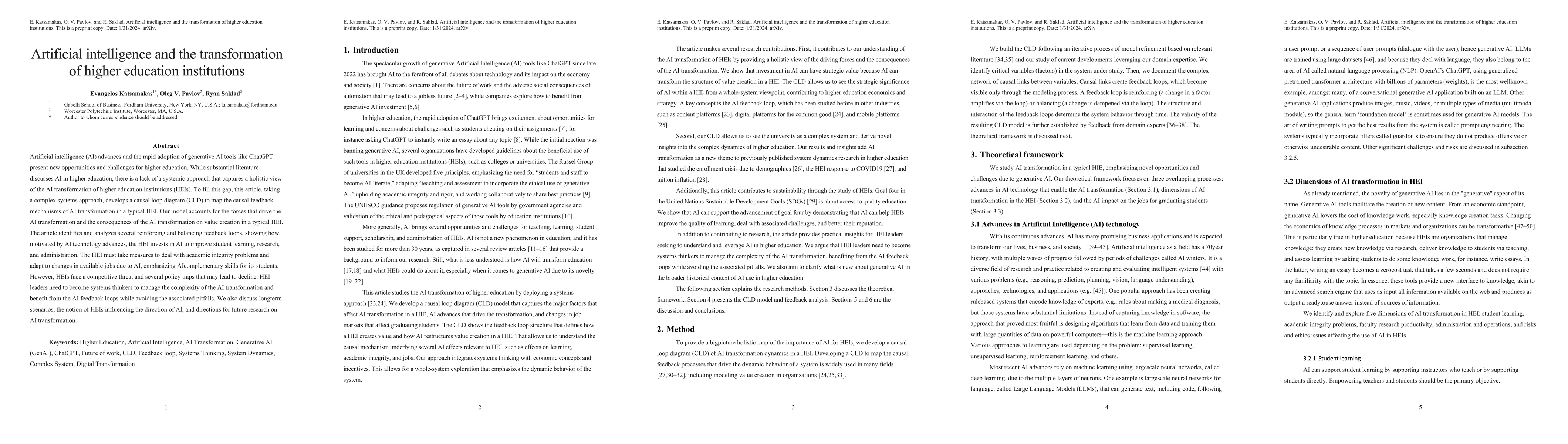 Thumbnail for Artificial intelligence and the transformation of higher education
  institutions