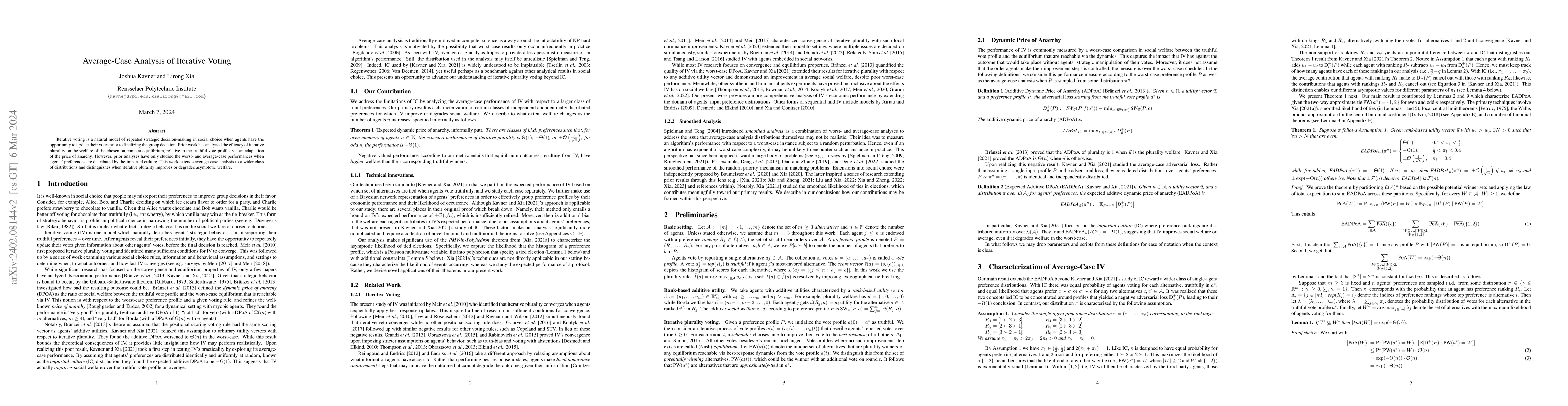 Thumbnail for Average-Case Analysis of Iterative Voting