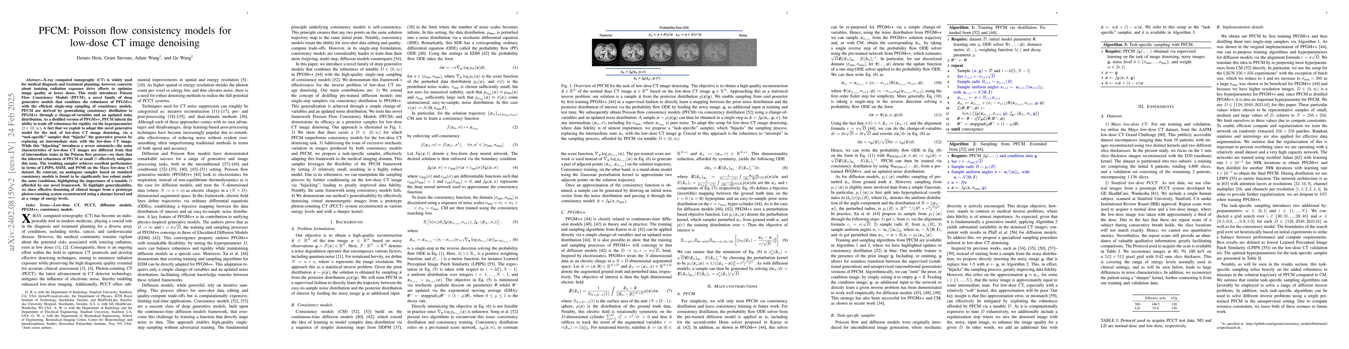 Thumbnail for Poisson flow consistency models for low-dose CT image denoising
