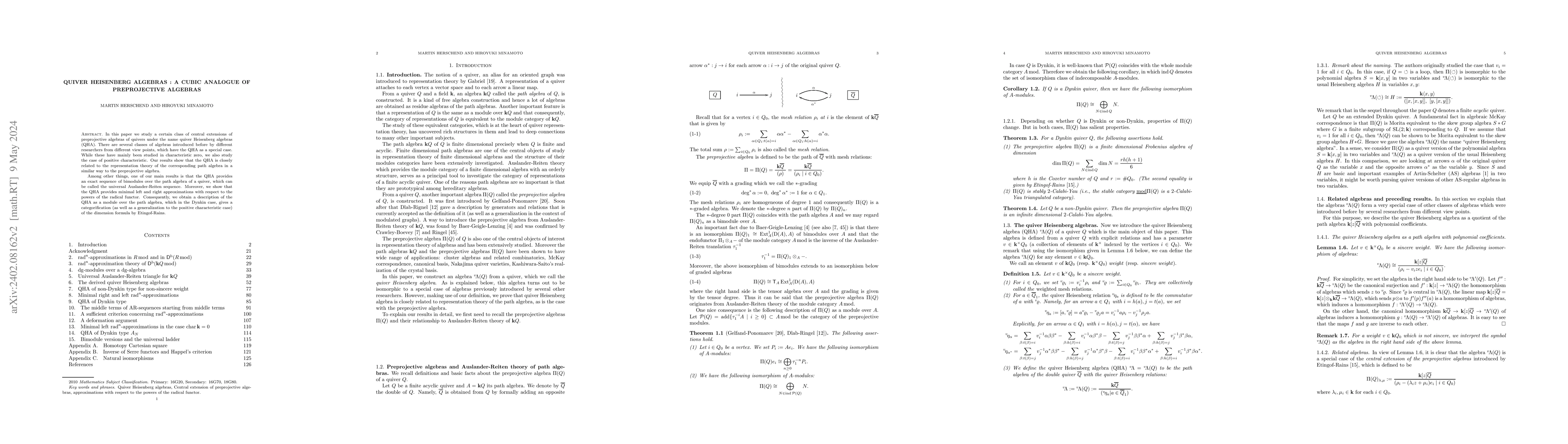 Thumbnail for Quiver Heisenberg algebras: a cubic analogue of preprojective algebras