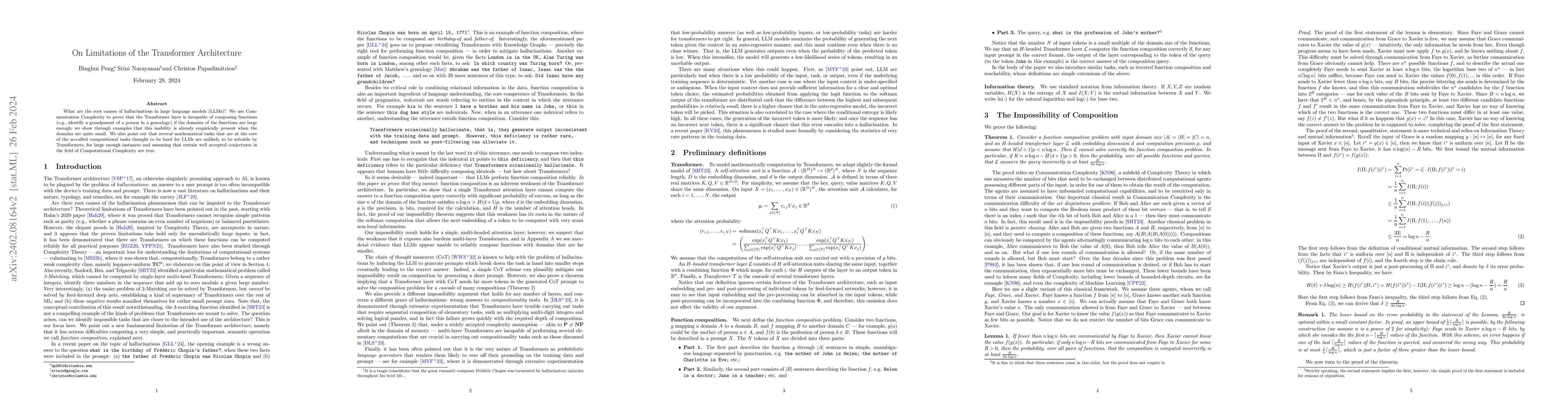 Thumbnail for On Limitations of the Transformer Architecture
