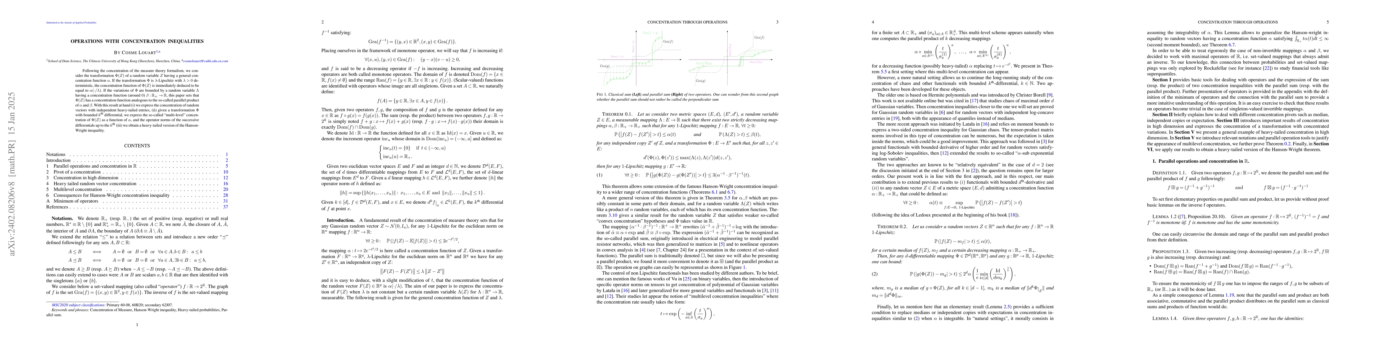 Thumbnail for Operation with Concentration Inequalities and Conjugate of Parallel Sum