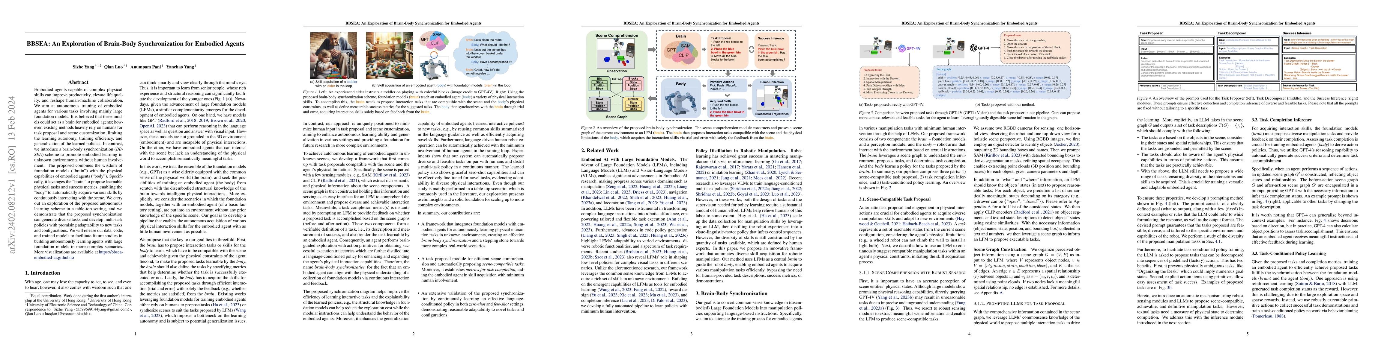Thumbnail for BBSEA: An Exploration of Brain-Body Synchronization for Embodied Agents