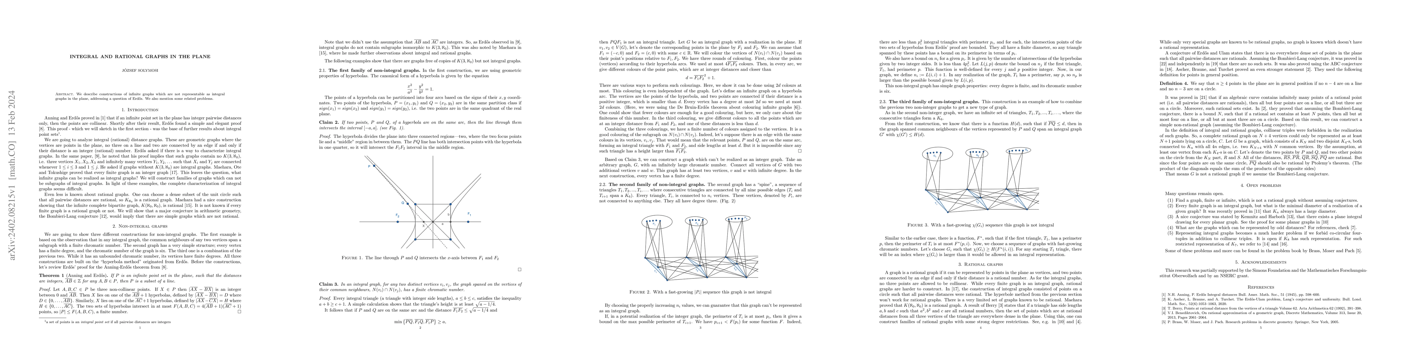 Thumbnail for Integral and rational graphs in the plane