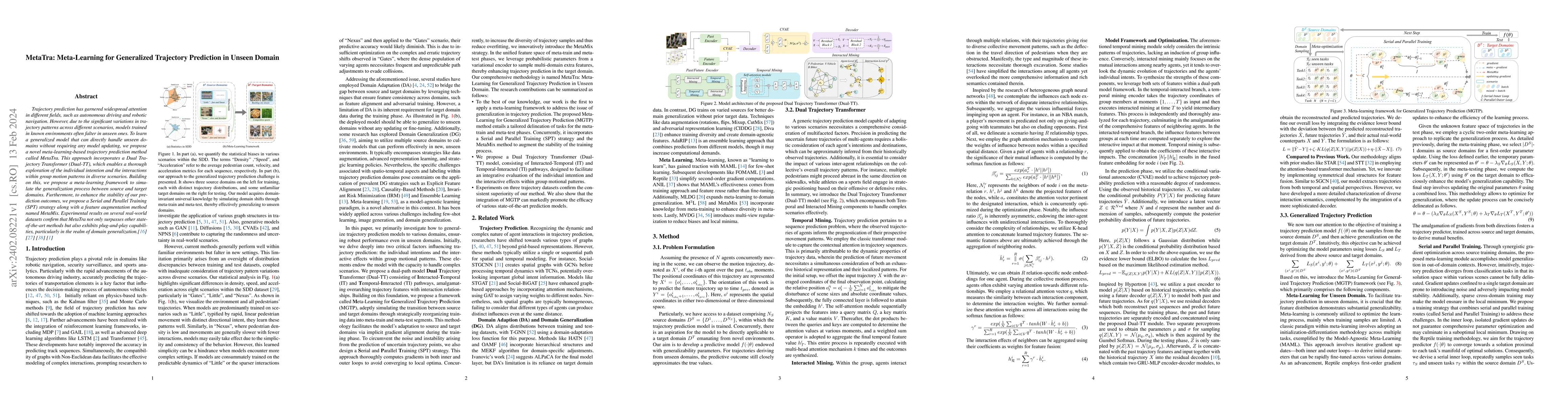 Thumbnail for MetaTra: Meta-Learning for Generalized Trajectory Prediction in Unseen
  Domain