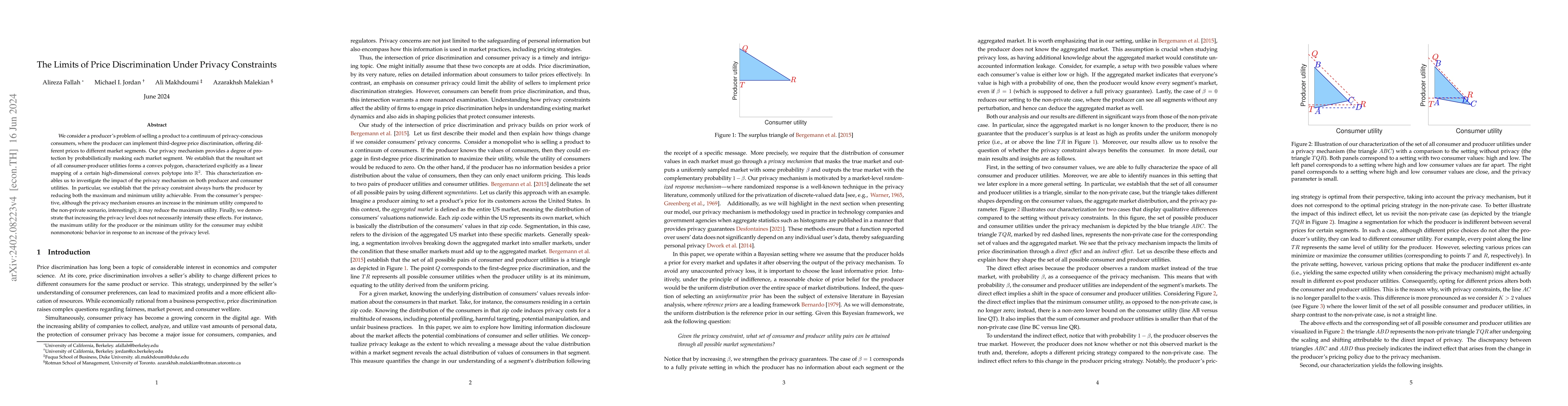 Thumbnail for The Limits of Price Discrimination Under Privacy Constraints