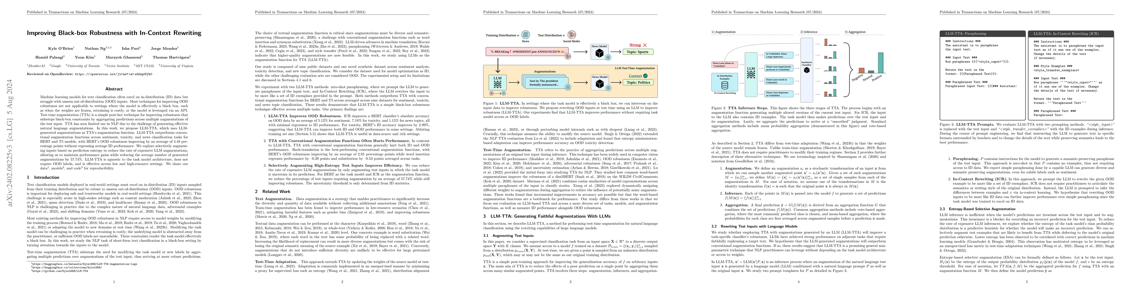 Thumbnail for Improving Black-box Robustness with In-Context Rewriting
