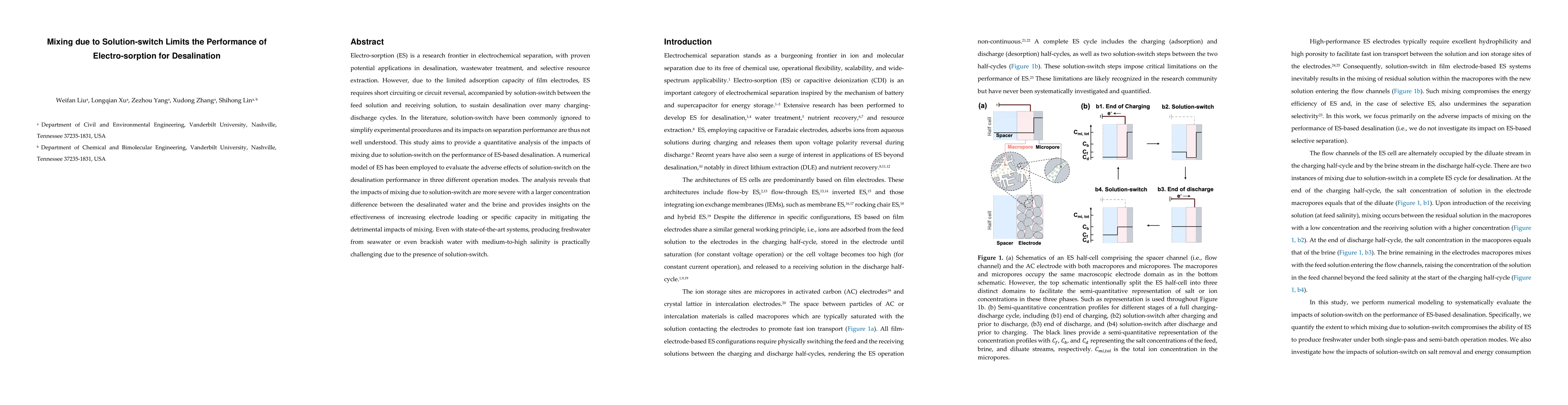 Thumbnail for Mixing due to Solution-switch Limits the Performance of Electro-sorption
  for Desalination