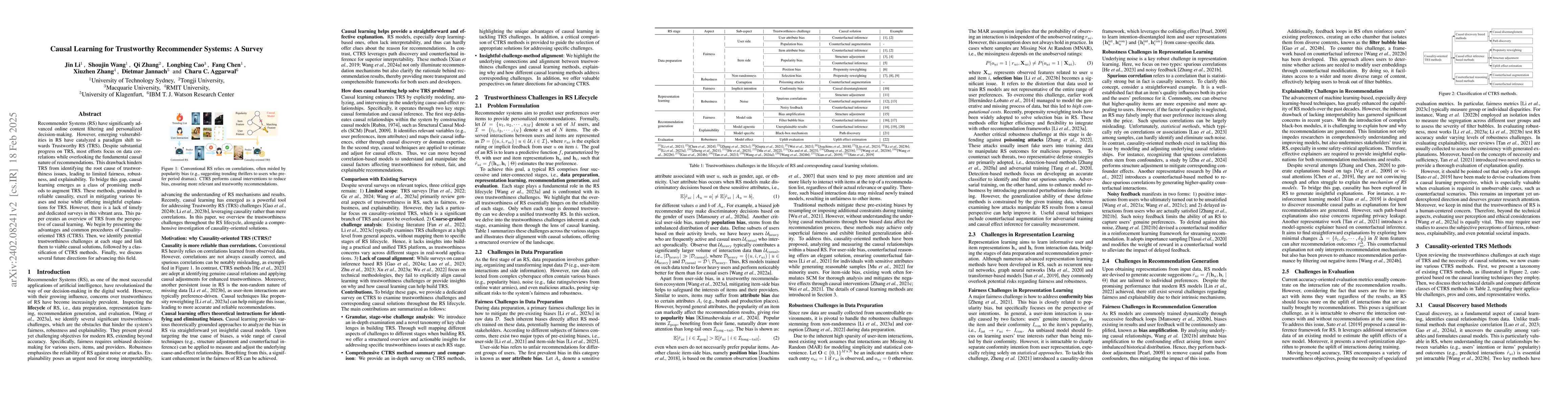 Thumbnail for Causal Learning for Trustworthy Recommender Systems: A Survey