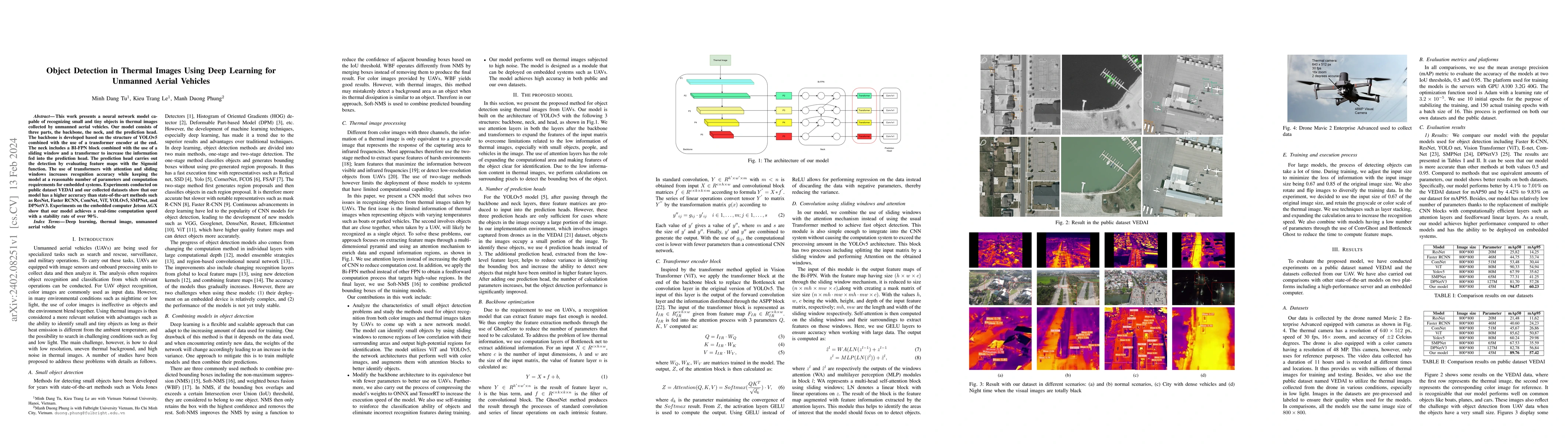 Thumbnail for Object Detection in Thermal Images Using Deep Learning for Unmanned
  Aerial Vehicles