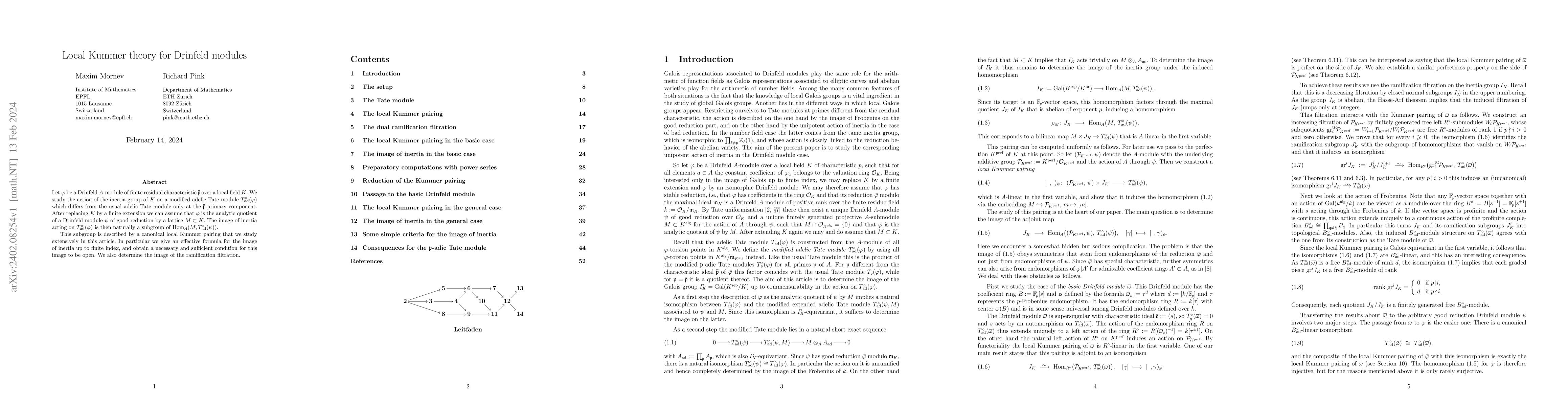 Thumbnail for Local Kummer theory for Drinfeld modules