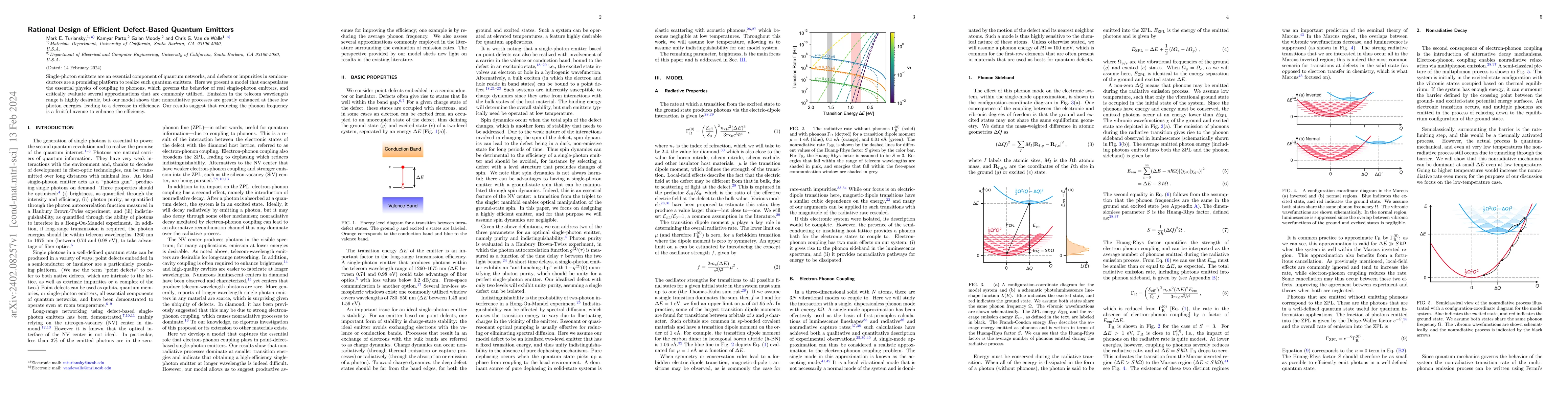 Thumbnail for Rational Design of Efficient Defect-Based Quantum Emitters