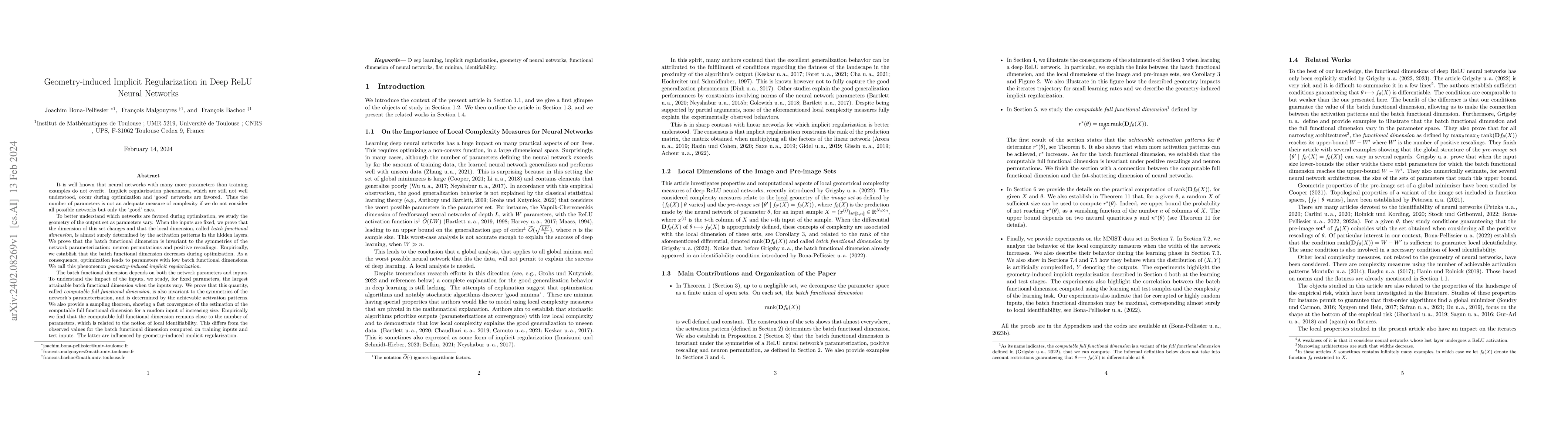 Thumbnail for Geometry-induced Implicit Regularization in Deep ReLU Neural Networks