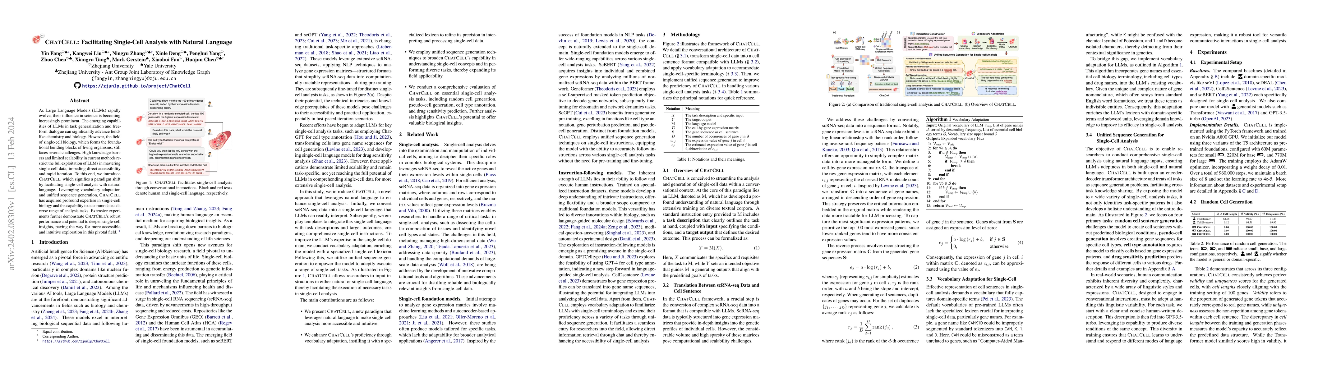 Thumbnail for ChatCell: Facilitating Single-Cell Analysis with Natural Language