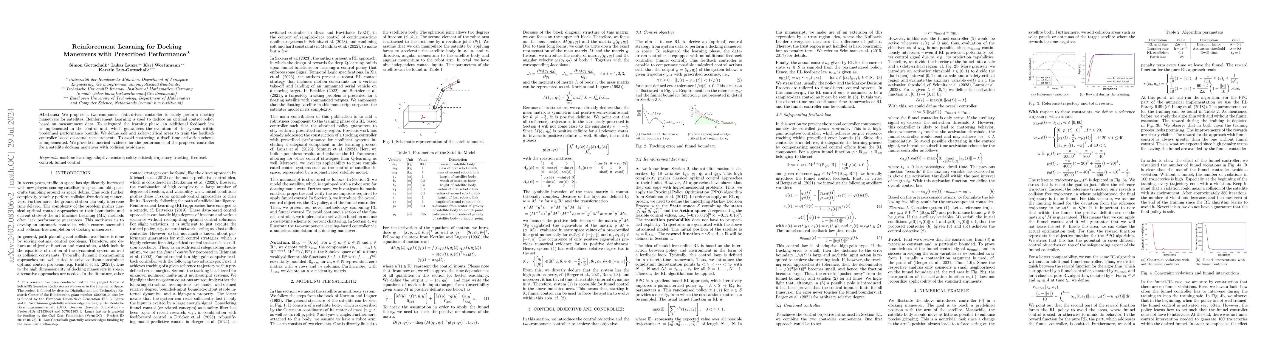 Thumbnail for Reinforcement Learning for Docking Maneuvers with Prescribed Performance