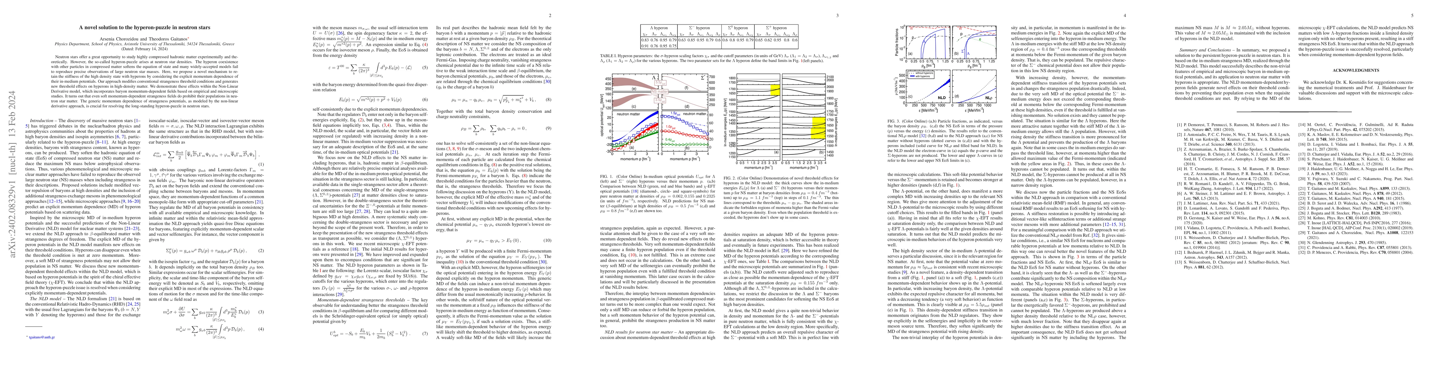 Thumbnail for A novel solution to the hyperon-puzzle in neutron stars