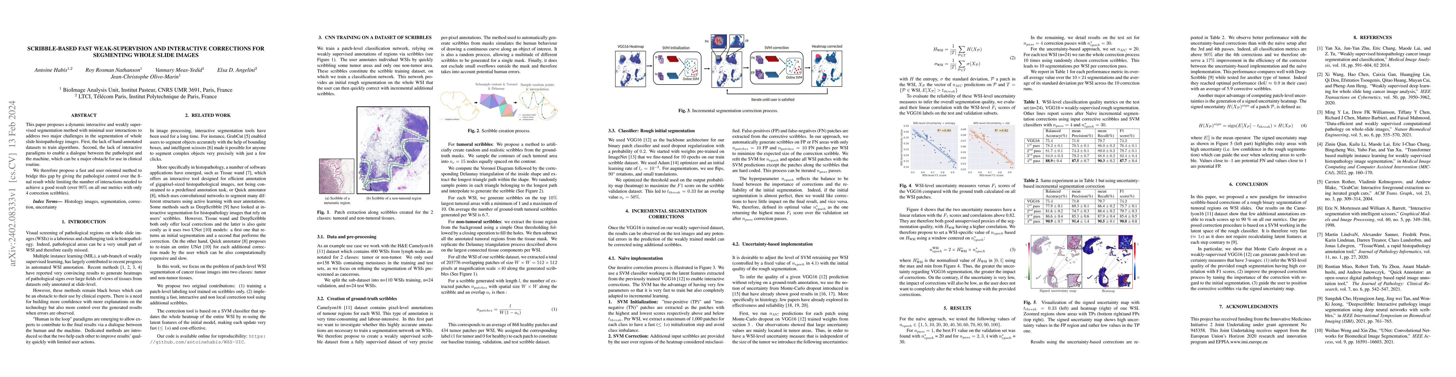 Thumbnail for Scribble-based fast weak-supervision and interactive corrections for
  segmenting whole slide images