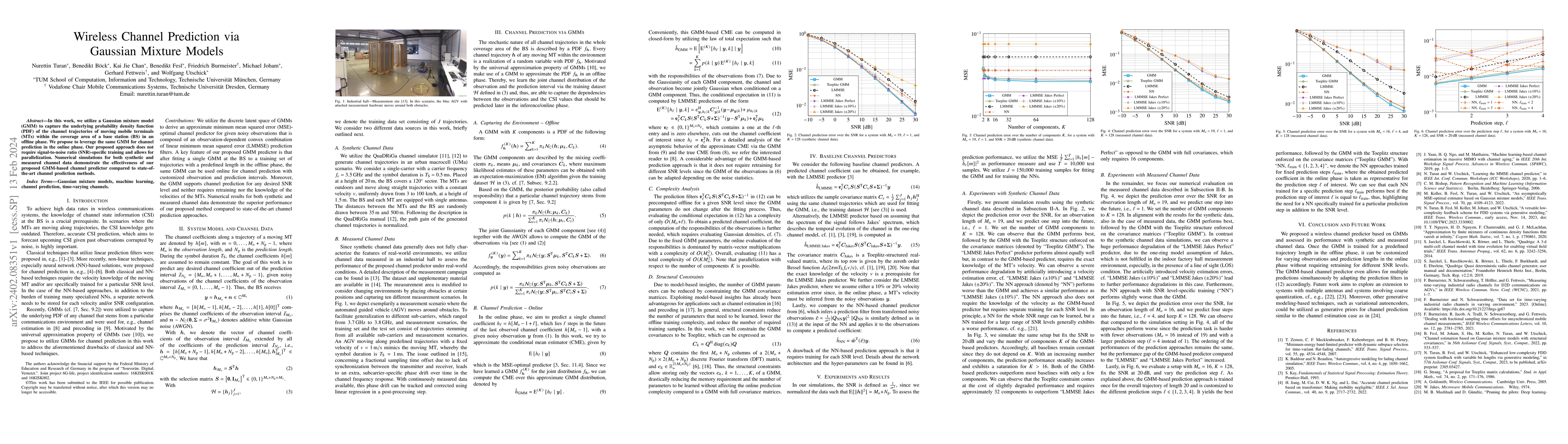 Thumbnail for Wireless Channel Prediction via Gaussian Mixture Models