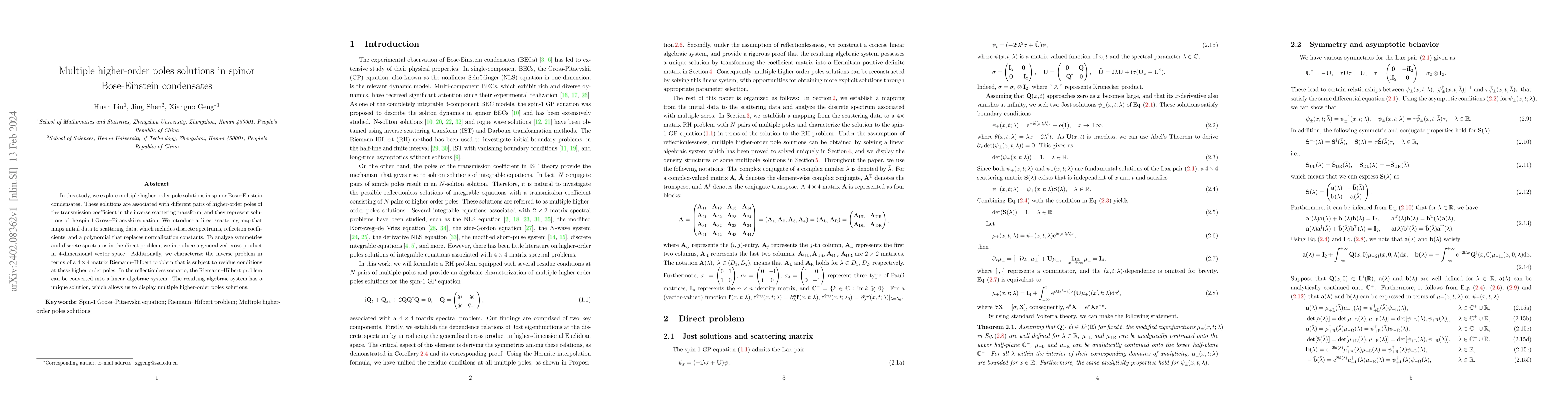 Thumbnail for Multiple higher-order poles solutions in spinor Bose-Einstein
  condensates