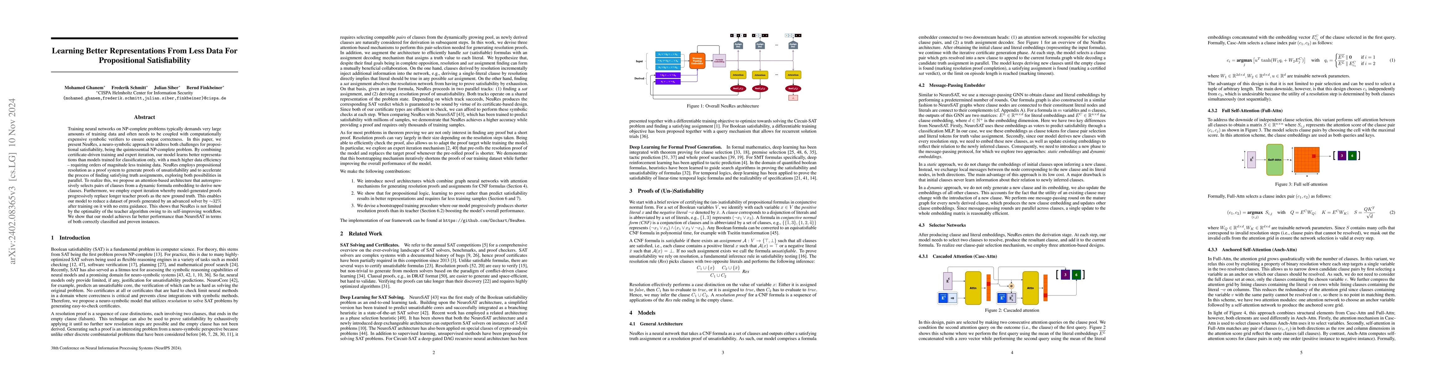 Thumbnail for Learning Better Representations From Less Data For Propositional
  Satisfiability