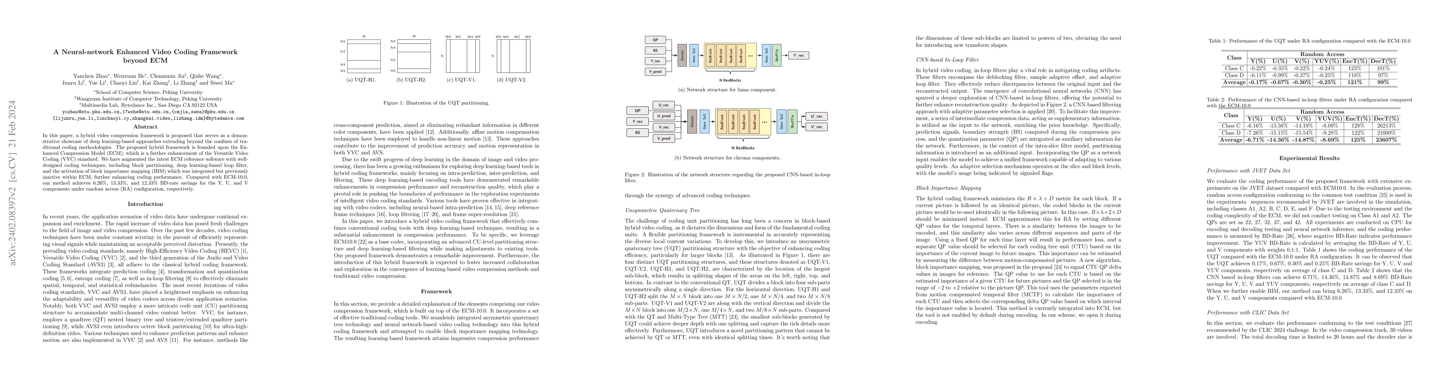 Thumbnail for A Neural-network Enhanced Video Coding Framework beyond ECM